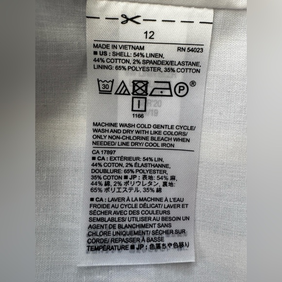 Banana Republic Blue & White Striped Linen-Blend Cutaway Blazer – Size 12 - Picture 5 of 6